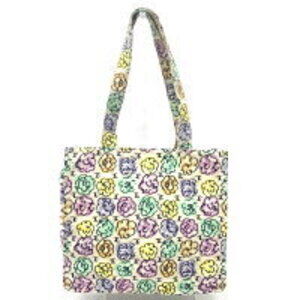 Chanel Camellia Flower Tote Bag Nylon Canvas Multicolor